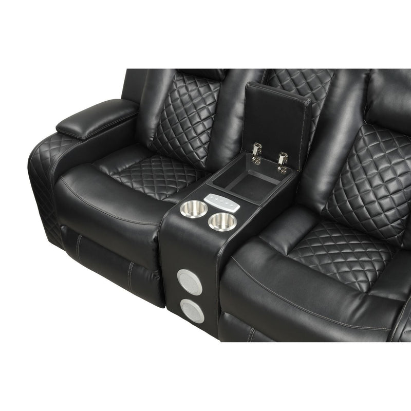 Benz - Power Recliner Set With LED Lighting And USB Charging by HouseOfZazla