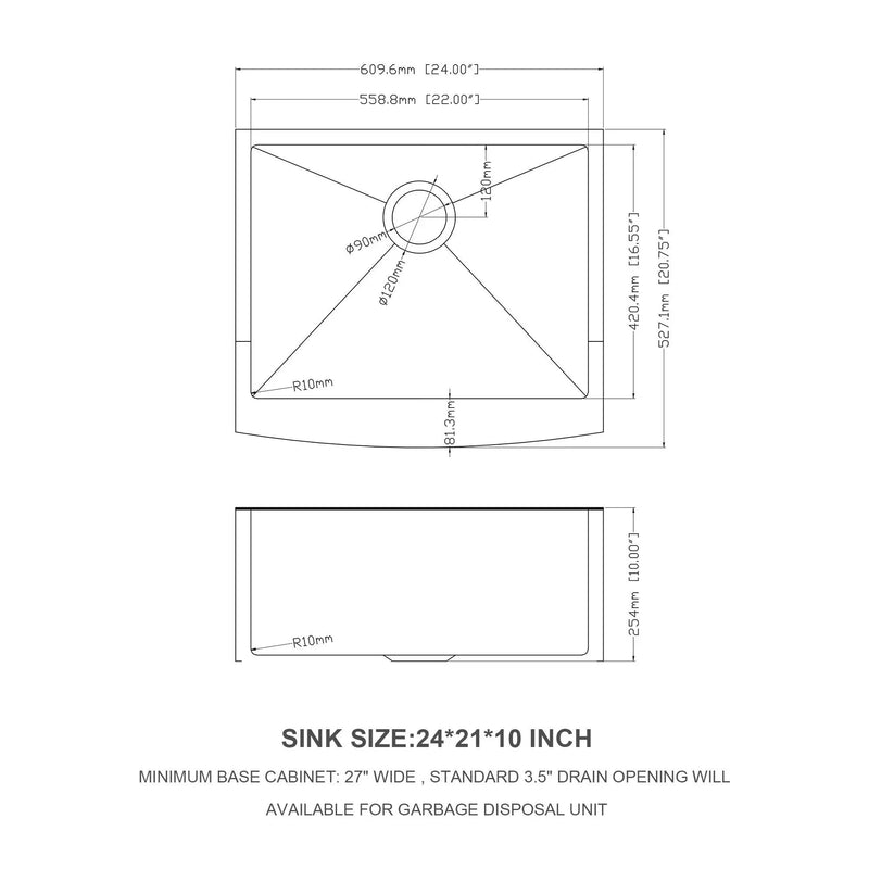 Farmhouse Kitchen Sink Stainless Steel Apron Front by HouseOfZazla