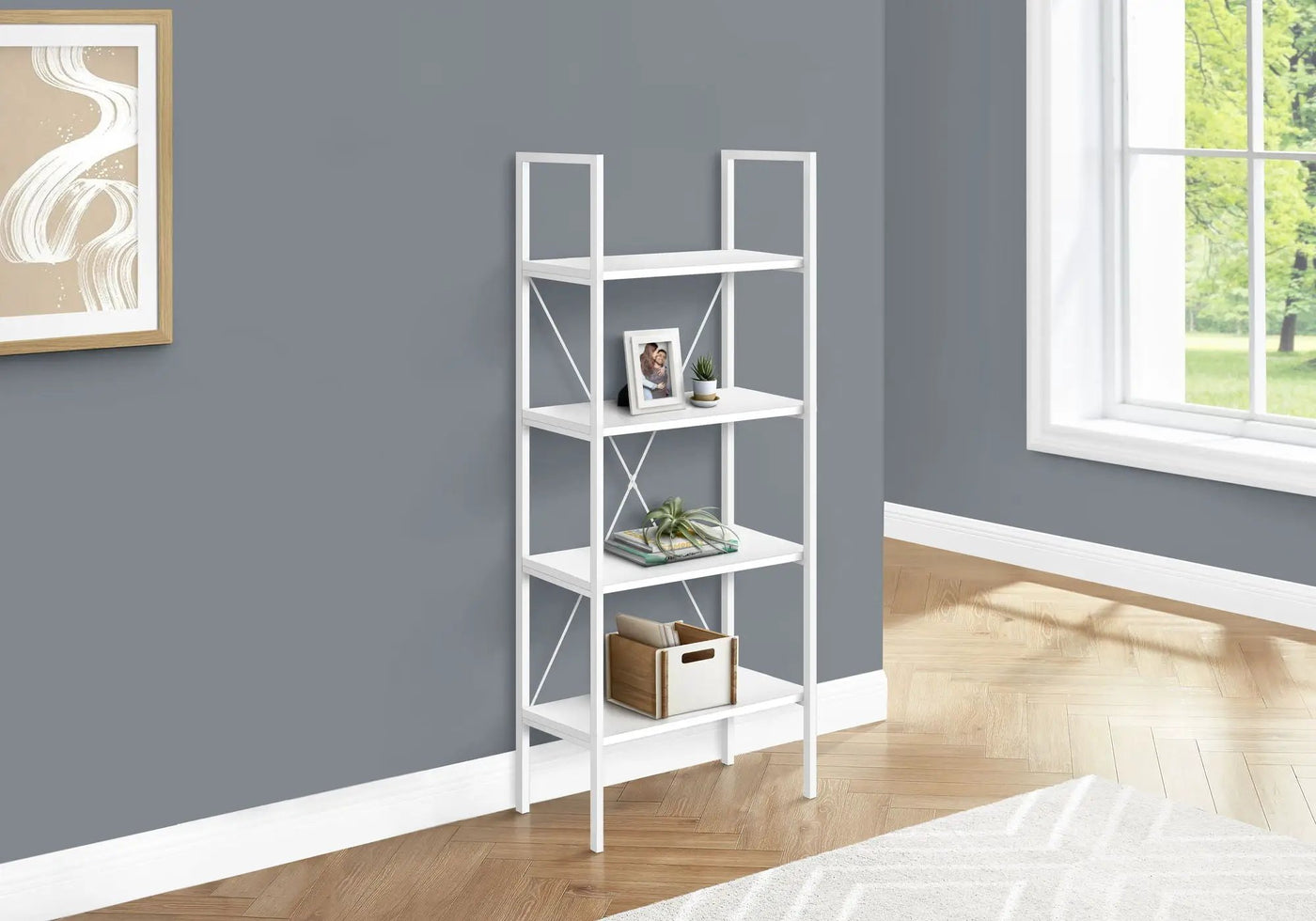 4-Tier Contemporary Bookshelf for Office & Bedroom by HouseOfZazla