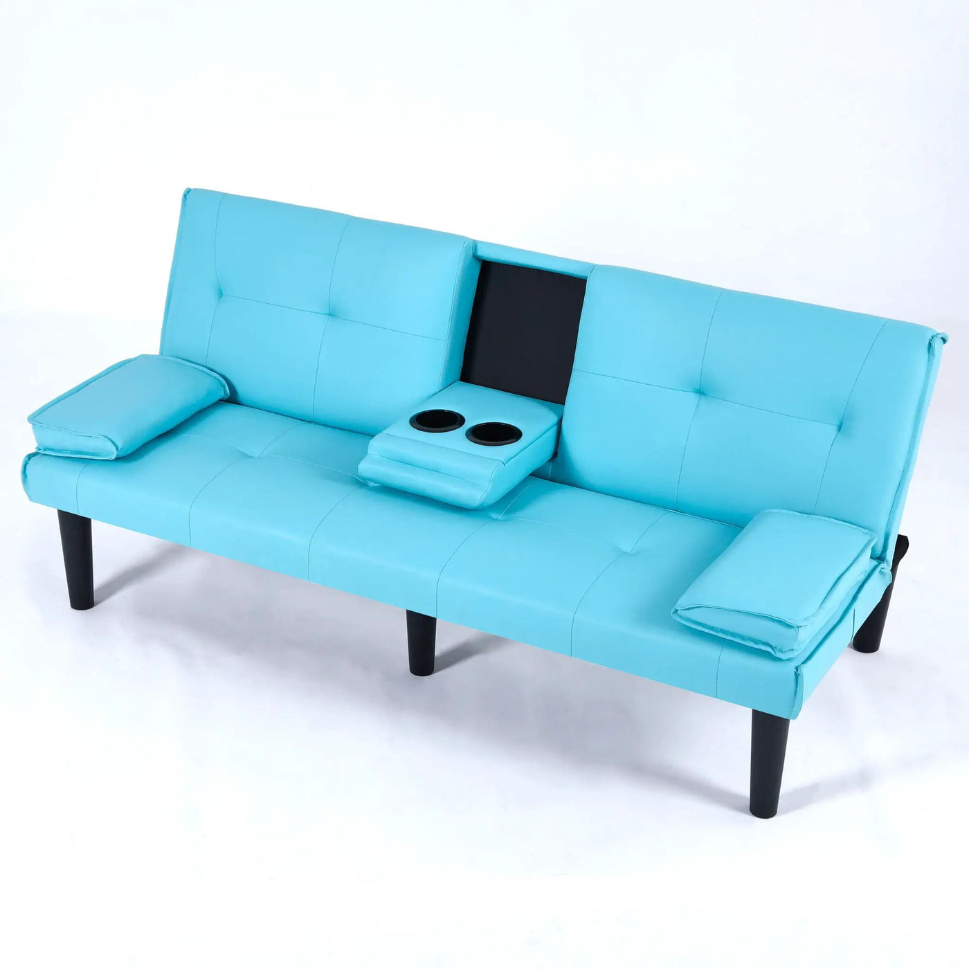 Sofa Bed With Foldable Design And Cup Holder by HouseOfZazla