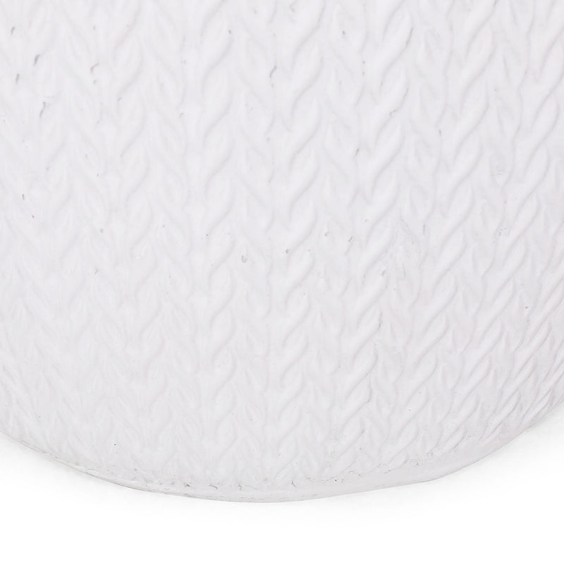 Outdoor Lightweight Concrete Side Table - Antique White by HouseOfZazla