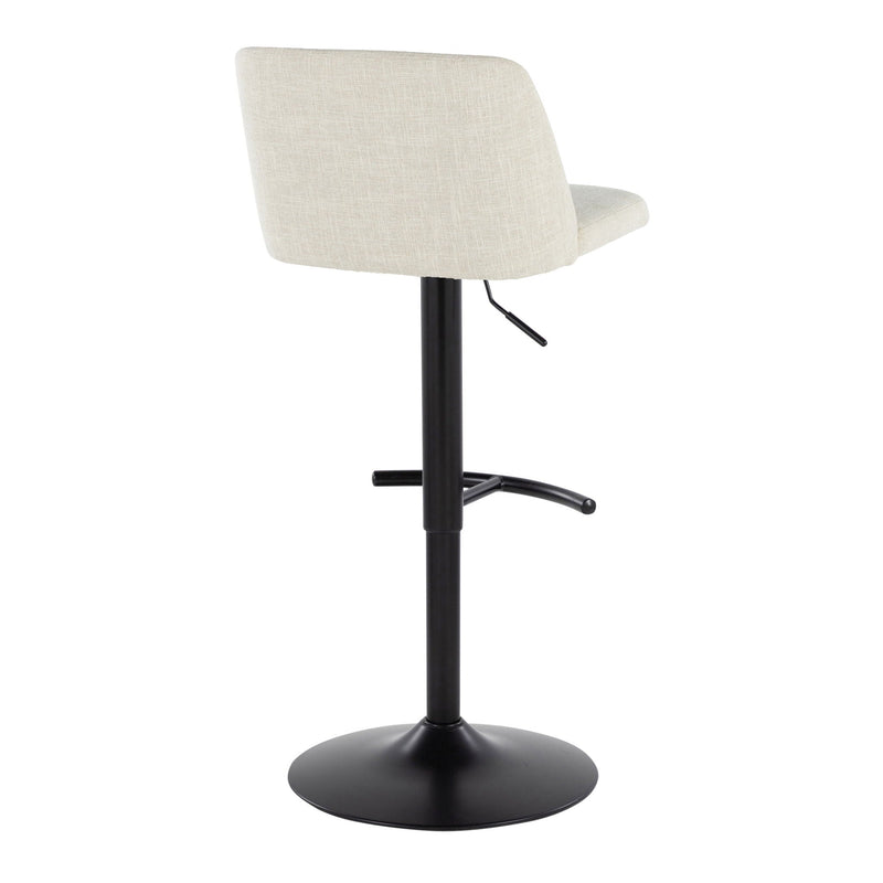 Toriano - Contemporary Adjustable Barstool Swivel With Rounded T Footrest (Set of 2) by Unique Piece Furniture