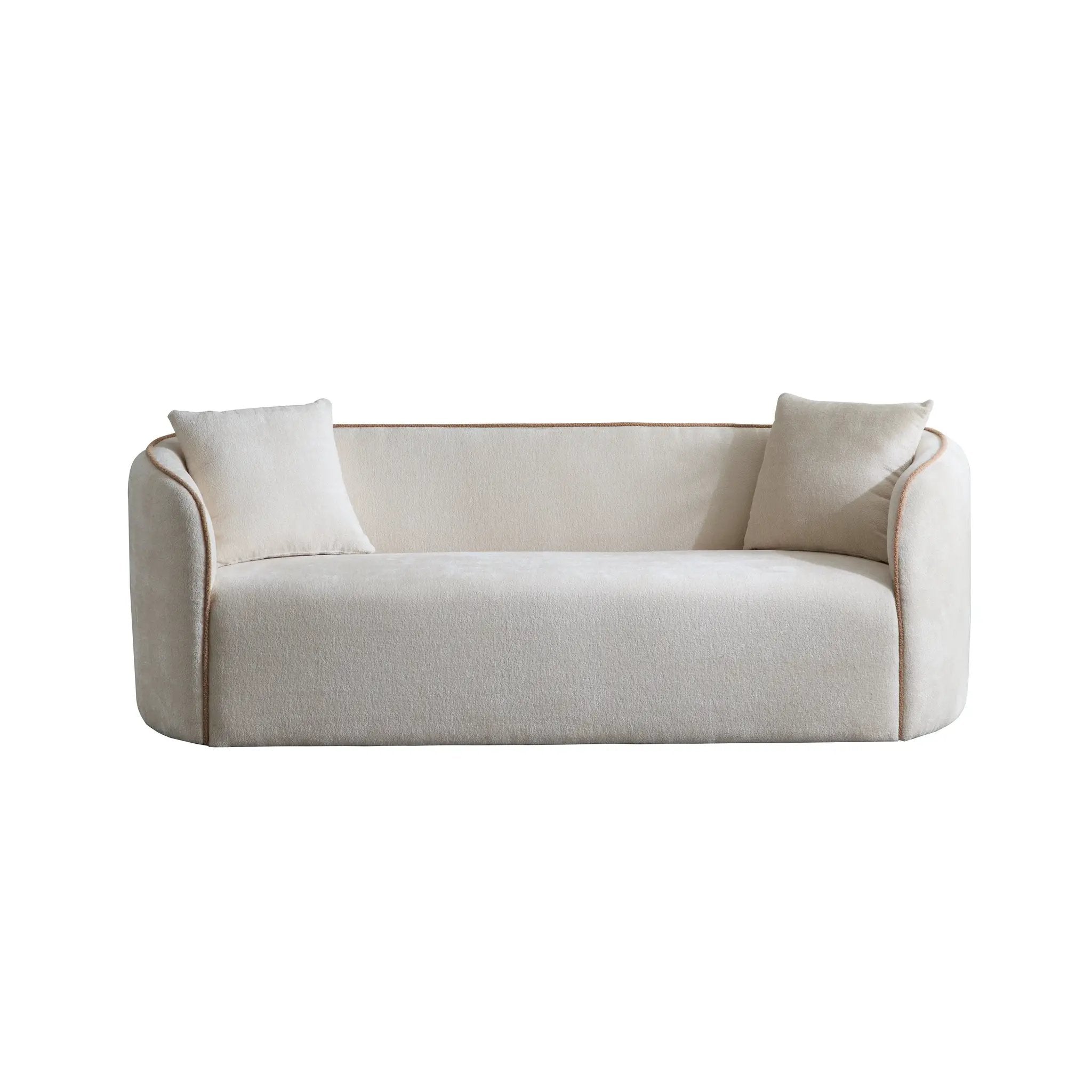 Coral 82" Curved Boucle Sofa, 3-Seater by HouseOfZazla