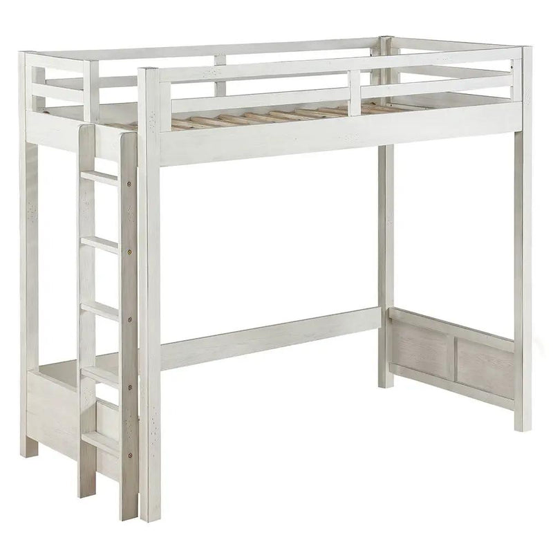 Celerina - Twin Loft Bed - Weathered White by Unique Piece Furniture