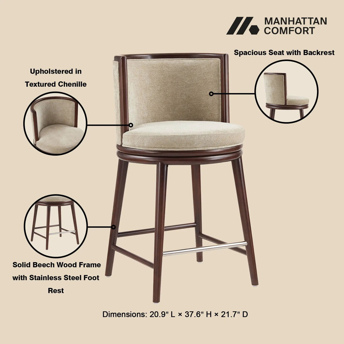 Evalyn - Counter Stool by HouseOfZazla