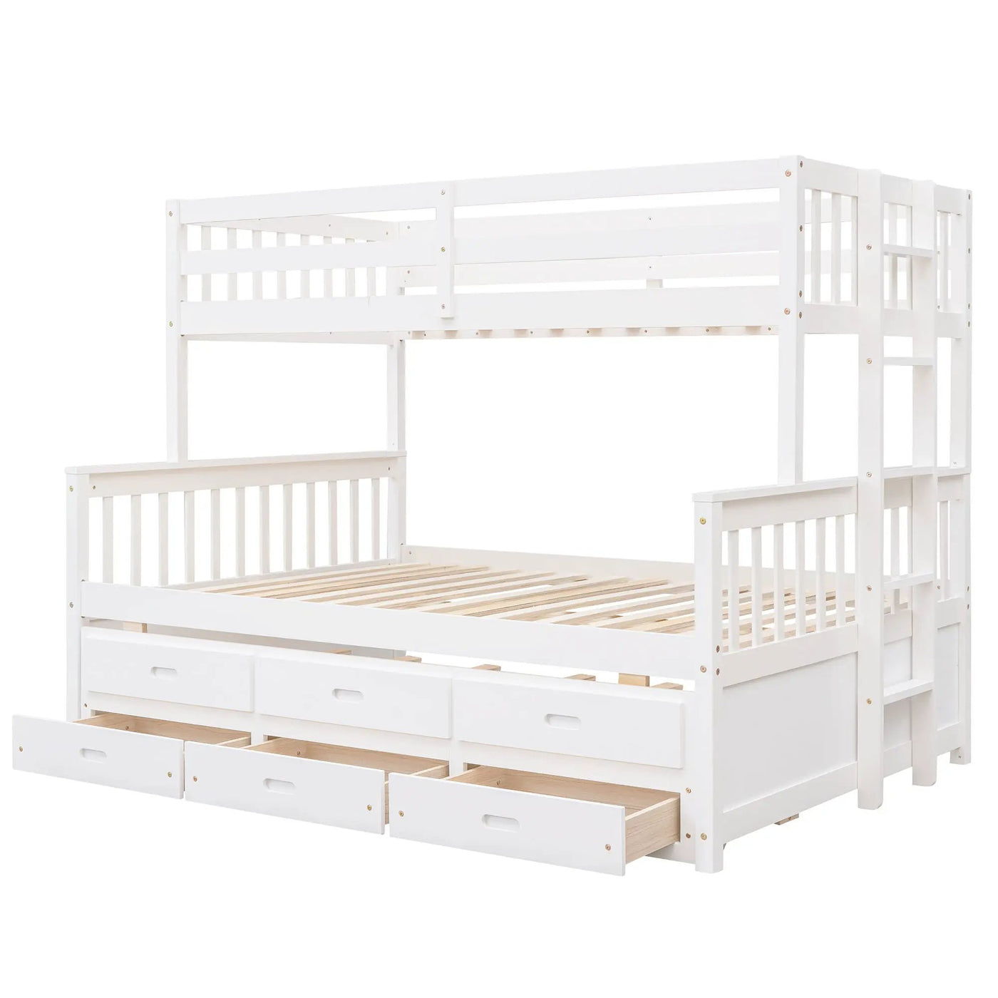 Bunk Bed With Twin Size Trundle And Drawers by Unique Piece Furniture