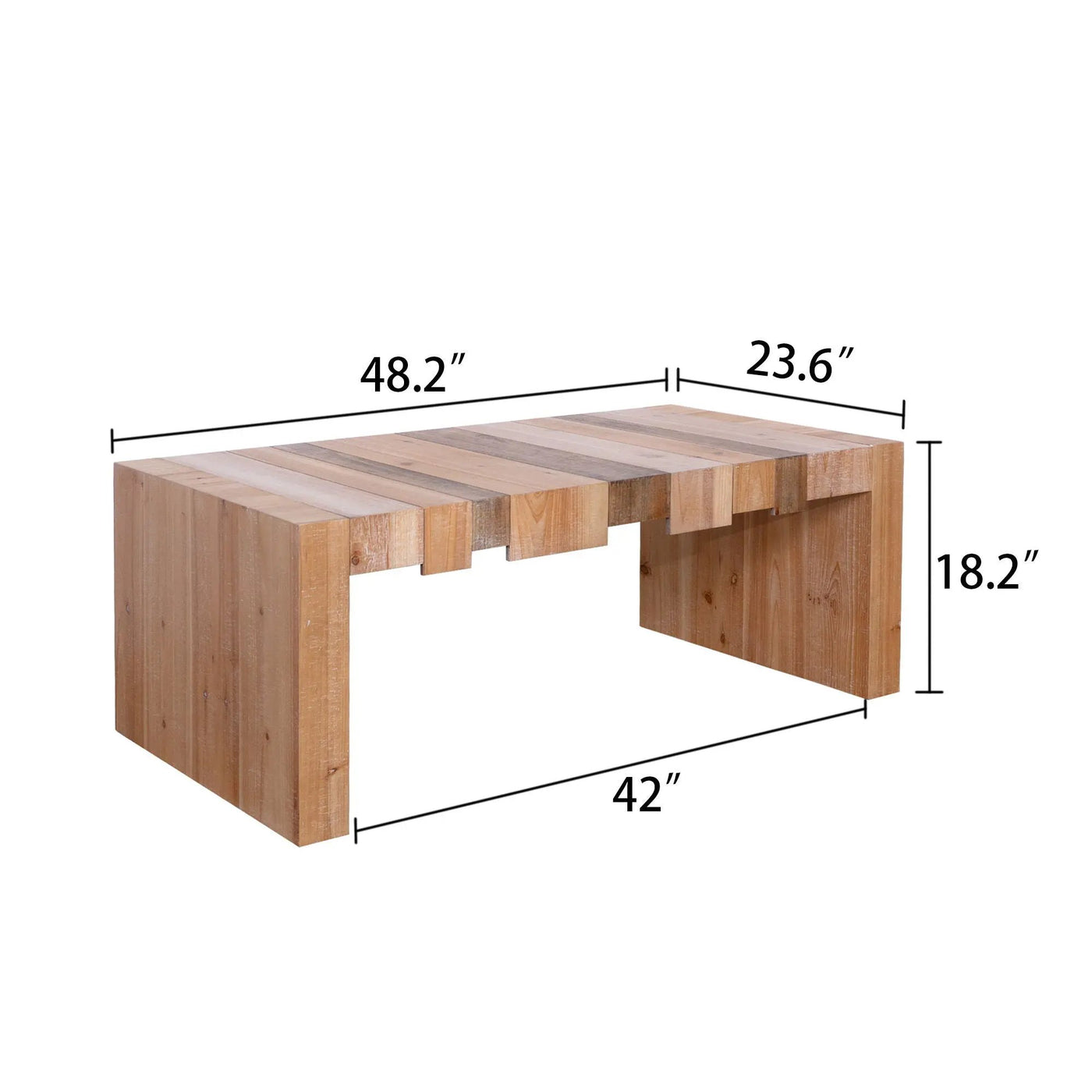 Modern Rustic Table With Sculpted Block Design by HouseOfZazla