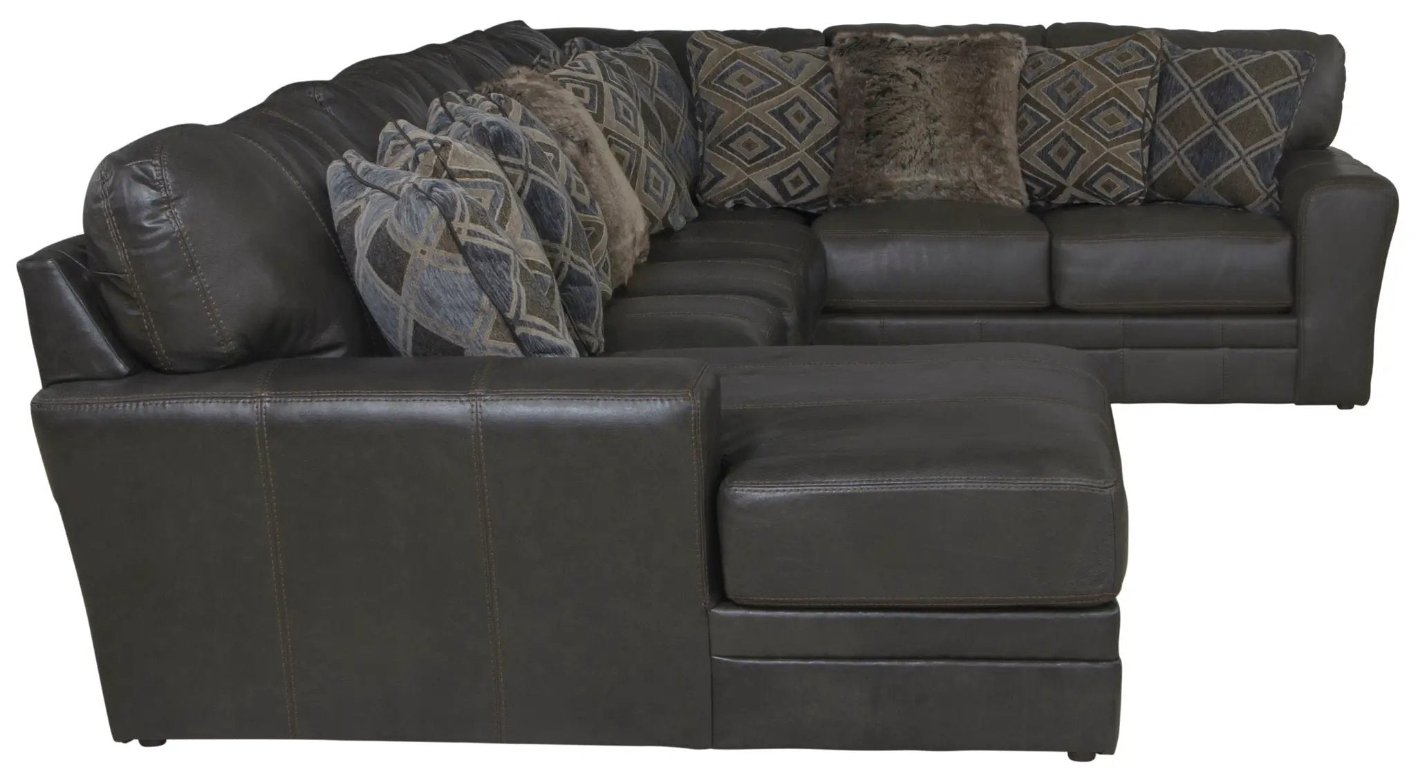 Denali - Italian Leather Match Sectional by Unique Piece Furniture