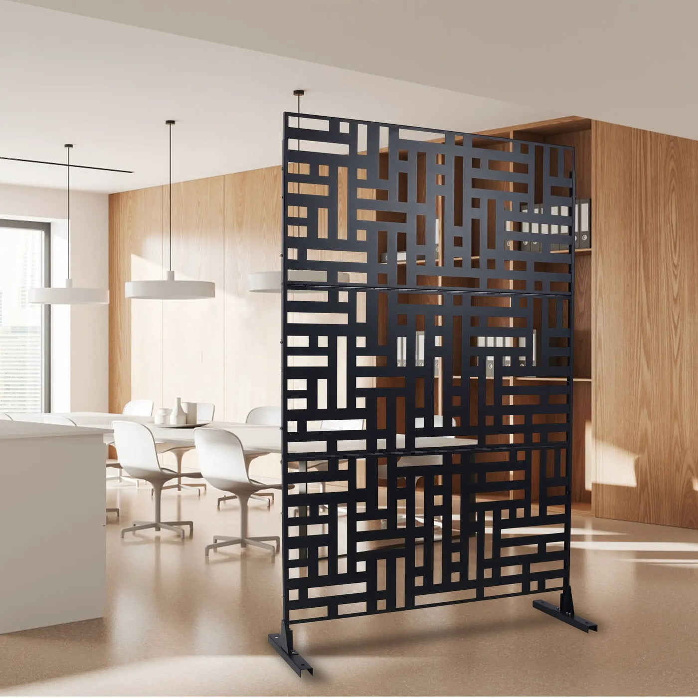 Decorative Freestanding Metal Privacy Screen For Indoor & Outdoor Use by HouseOfZazla