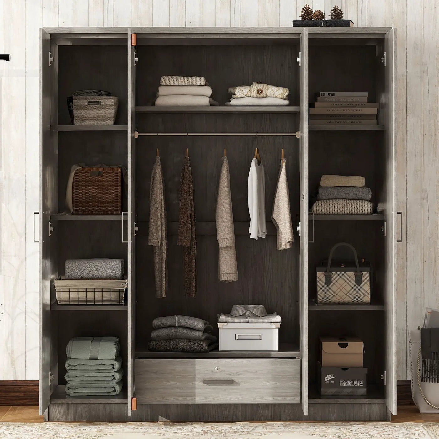4 Door Wardrobe With 1 Drawer by Unique Piece Furniture