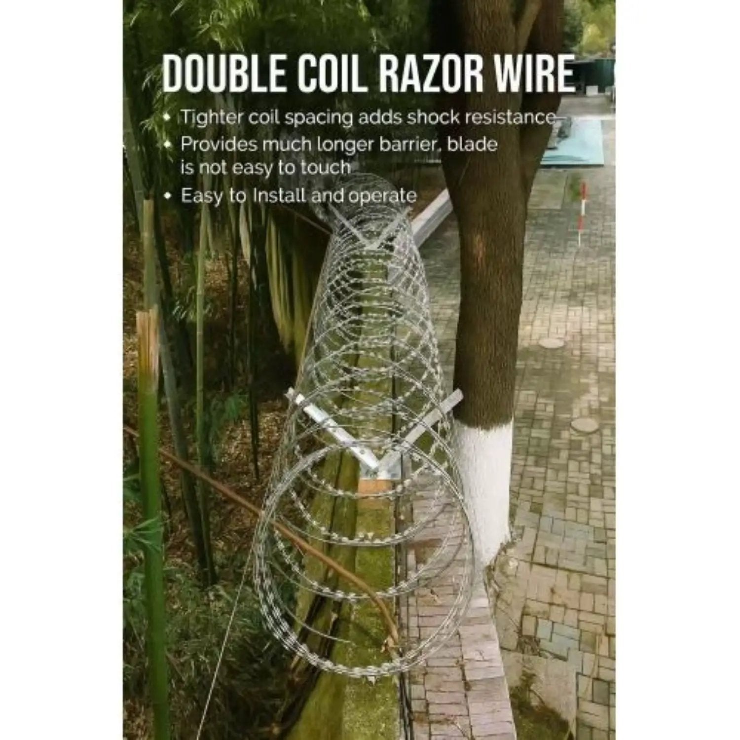 Galvanized V-Bracket For Razor Wire Extension Fence Support - 1 Pair by HouseOfZazla