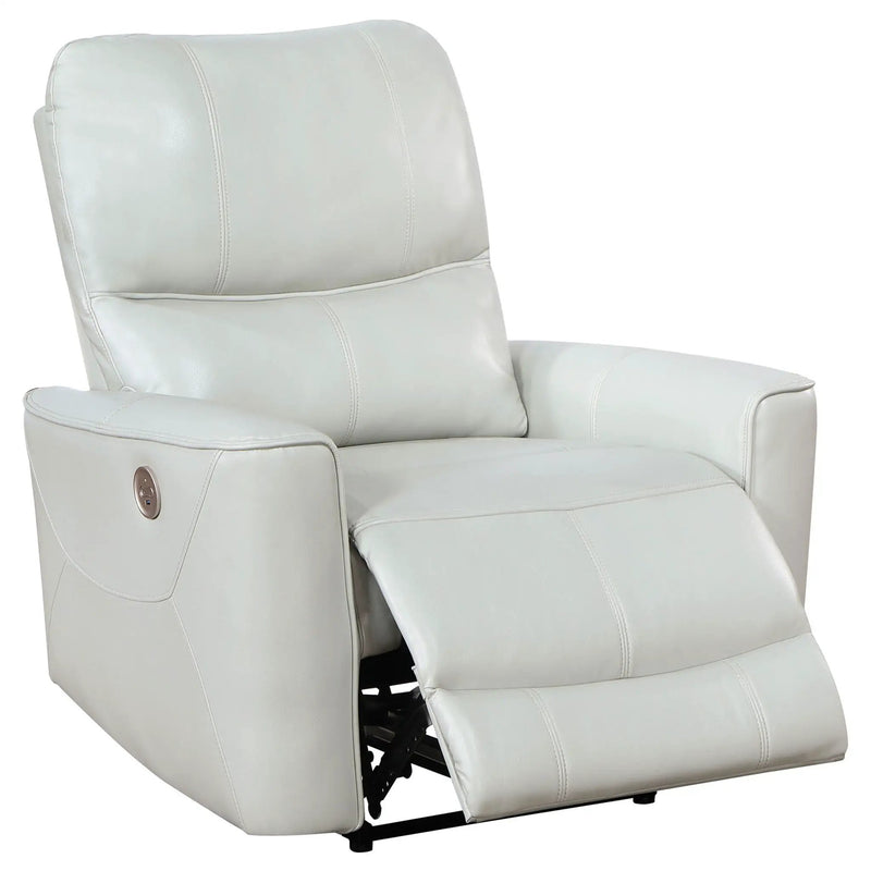 Dove Upholstered Power Recliner Chair With Smooth Power Recline And USB Charging - Gray by HouseOfZazla