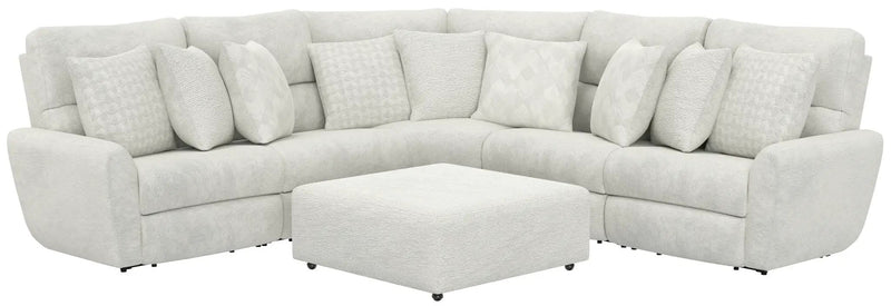 Majesty - Deep Seating Power Reclining Sectional And Ottoman by Unique Piece Furniture