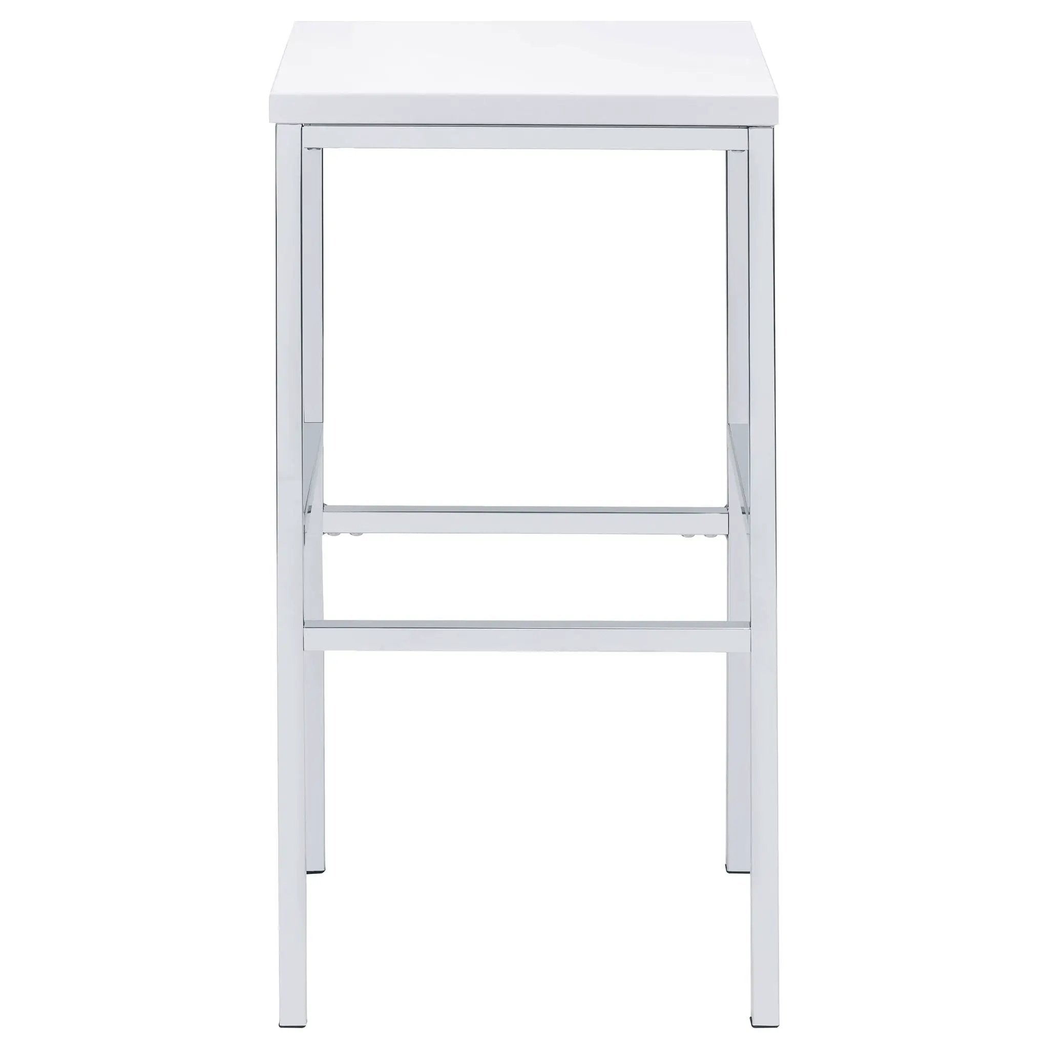 Natividad 5-piece Pub Height Bar Table Set White High Gloss by Unique Piece Furniture