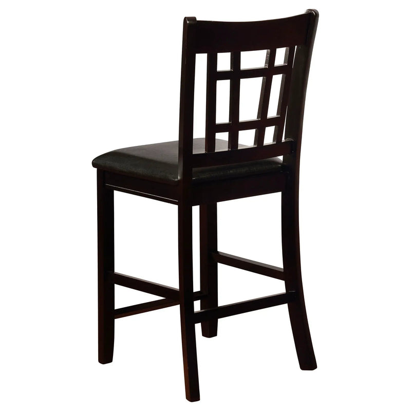Danford - 5 Piece Counter Height Dining Set With Upholstered Stools - Espresso