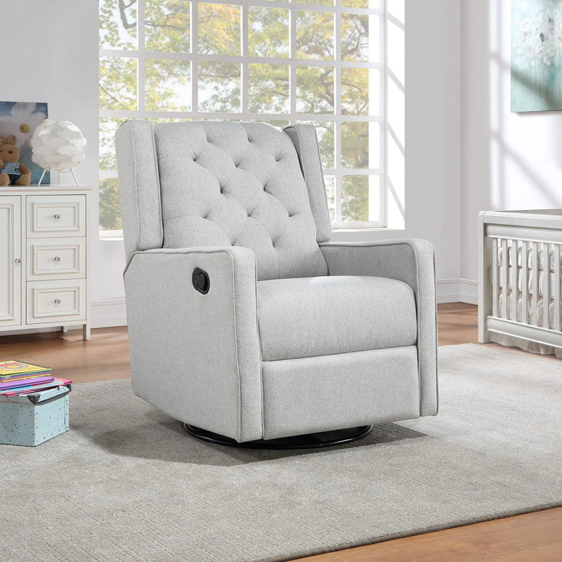 Milah - Gliding Swivel Recliner Tufted by HouseOfZazla