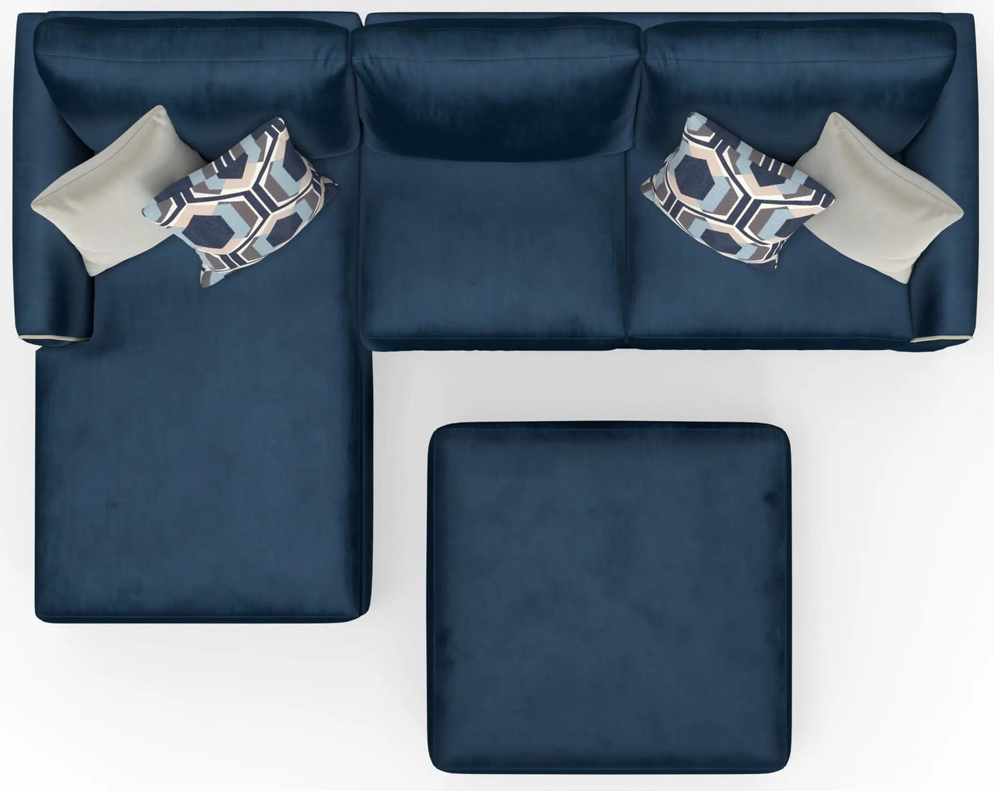 Jetson - Sectional With Comfort Coil Seat Cushions, Included Accent Pillows & Cocktail Ottoman by Unique Piece Furniture