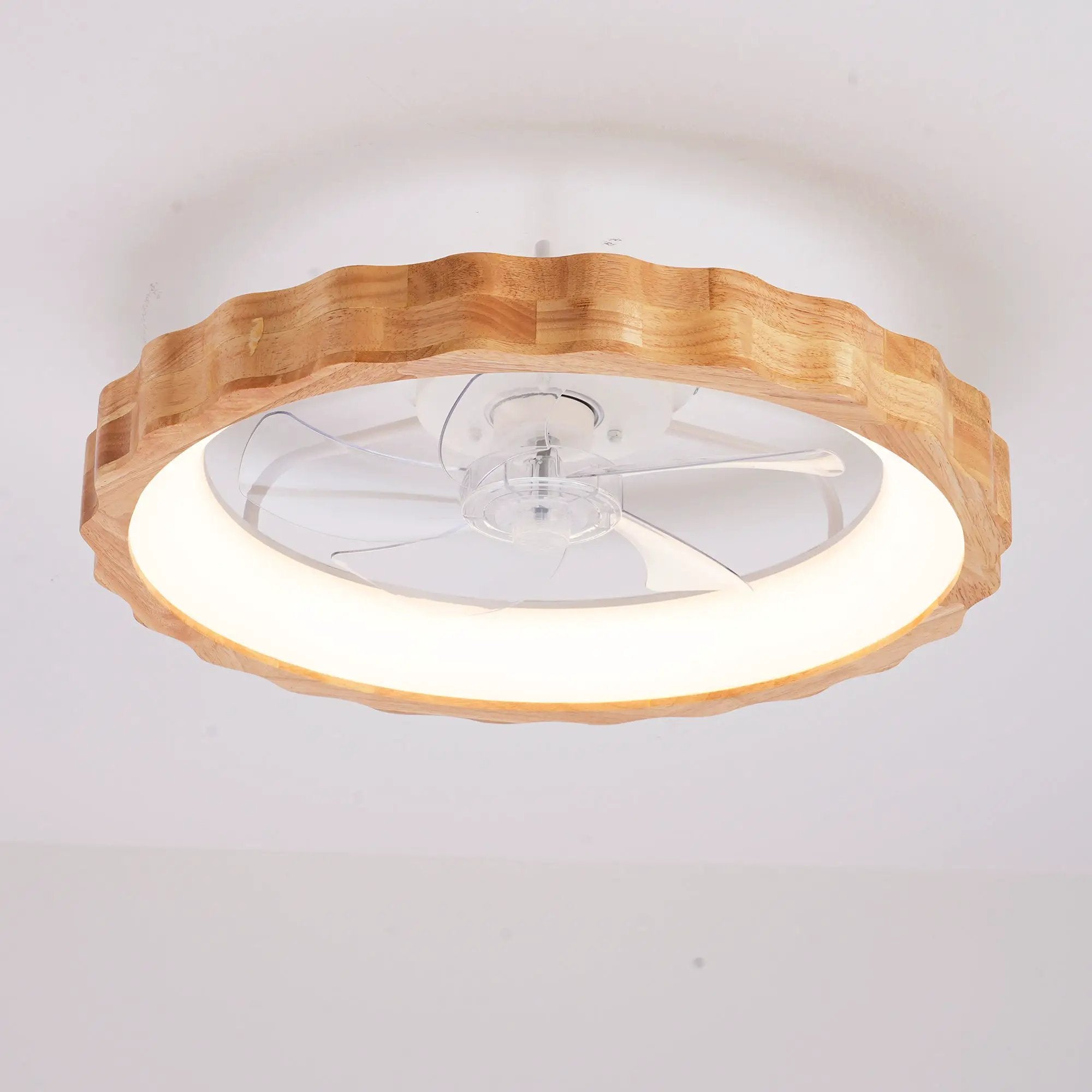 20" Plum Blossom Flush Mount Ceiling Fan with Lights and Remote by HouseOfZazla