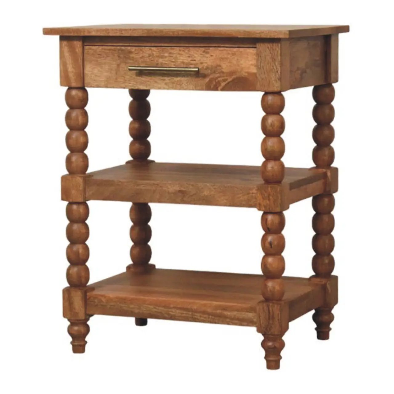 Solid Wood Barley Twist Side Table by HouseOfZazla
