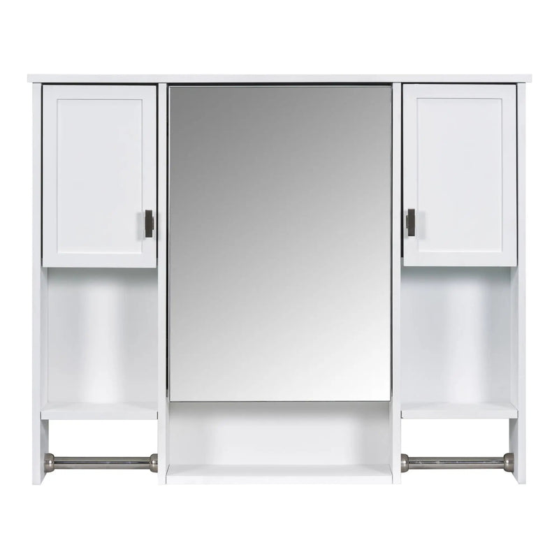 Wall Mounted Bathroom Storage Cabinet With Mirror, Medicine Cabinet With Towel Bar by HouseOfZazla