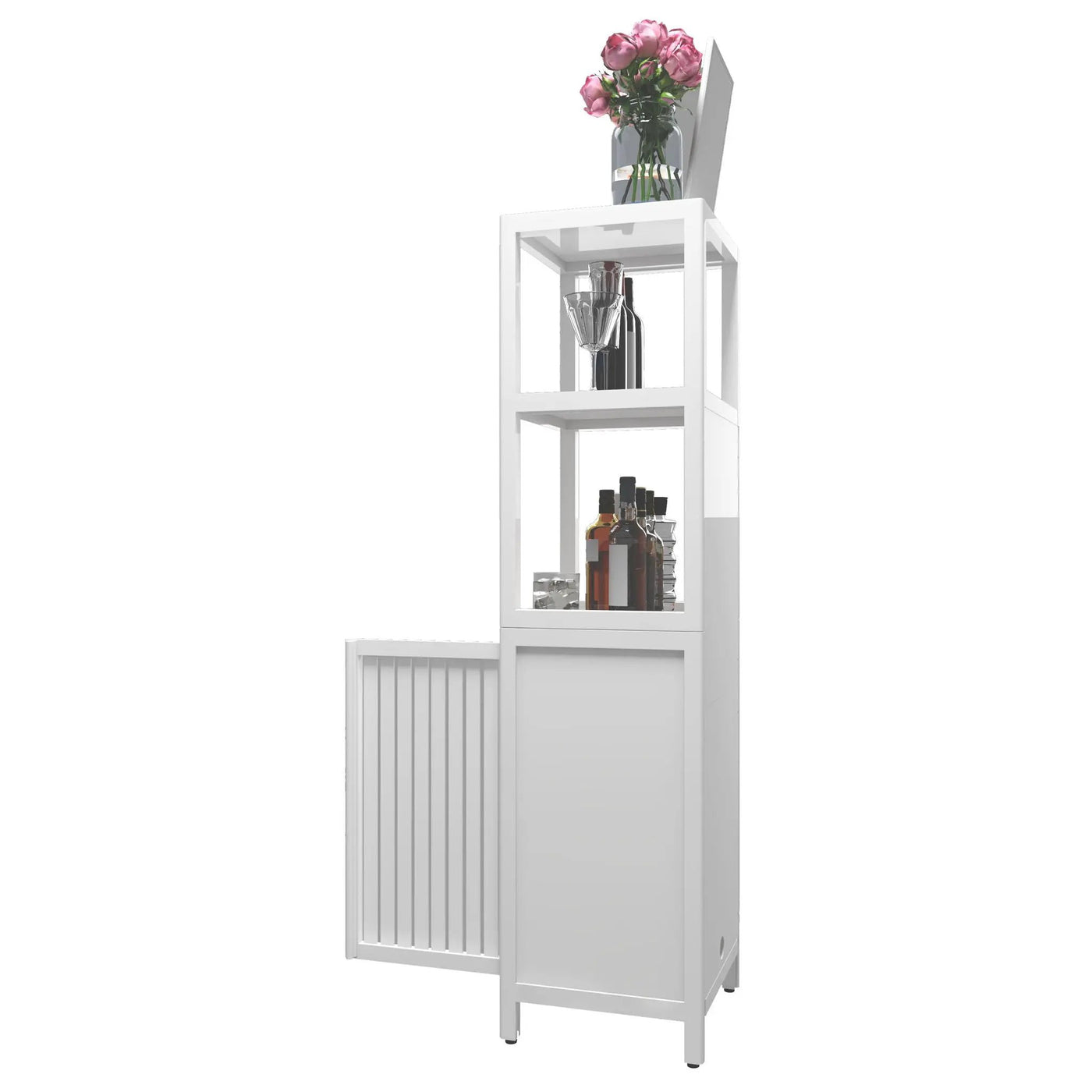 Storage Cabinet With Tall Tower, Multifunctional For Bathroom by HouseOfZazla