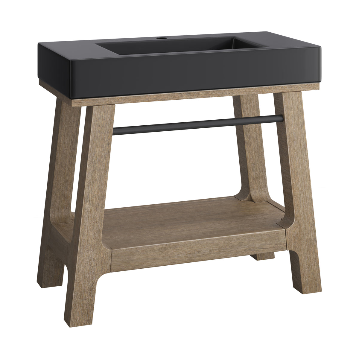 James Martin Auburn 36" Single Console Vanity, Weathered Timber, view 19