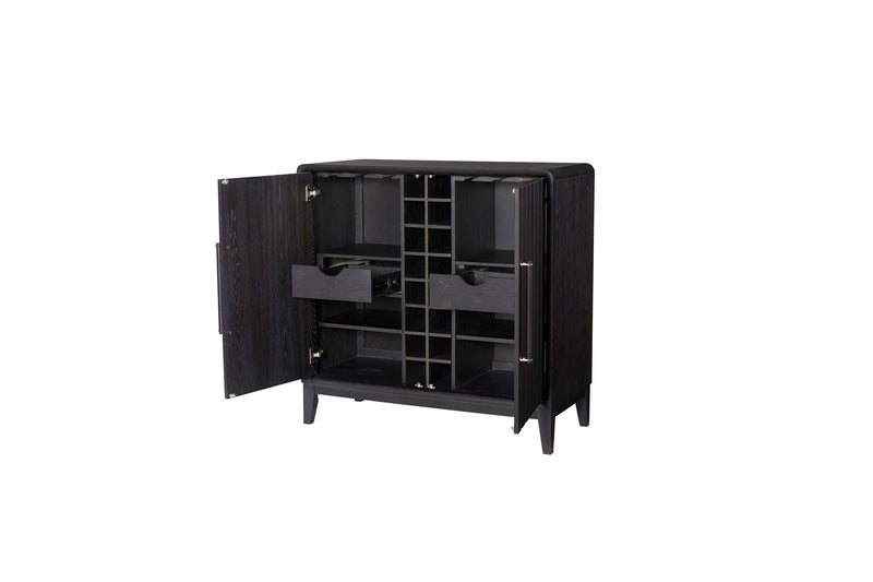 Ample Storage Bar Cabinet with Wine Glass Storage - Black, photo 5 of 5