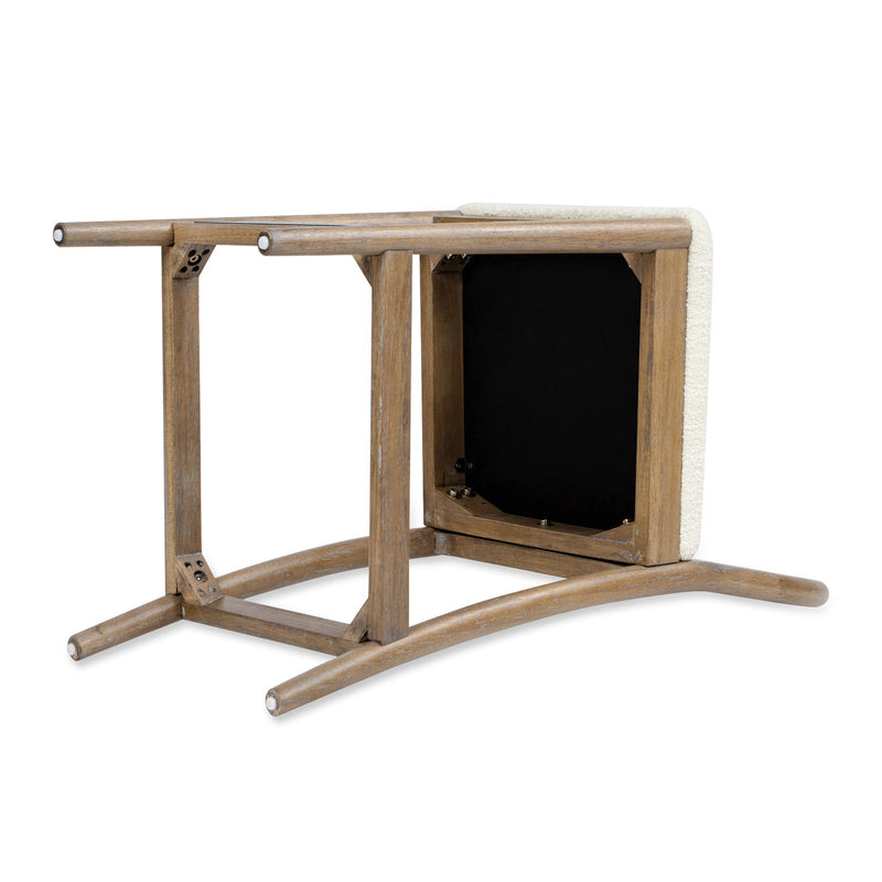 Leon - Arched Back & Upholstered Counter Stool (Set of 2) - Ivory White by HouseOfZazla