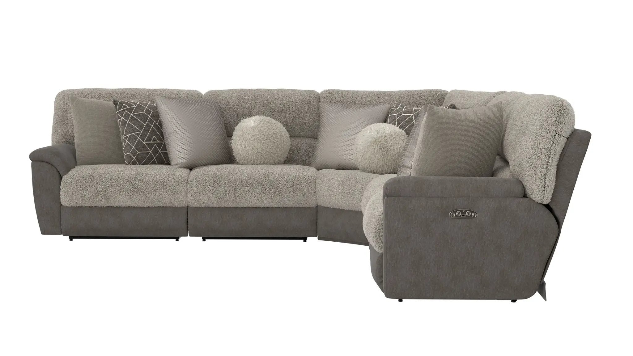 Rendezvous - 5 Piece Modular Sectional With 3 Reclining Seats - Umber by Unique Piece Furniture