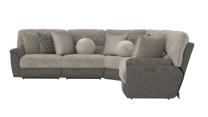 Rendezvous - 5 Piece Modular Sectional With 3 Reclining Seats - Umber by Unique Piece Furniture
