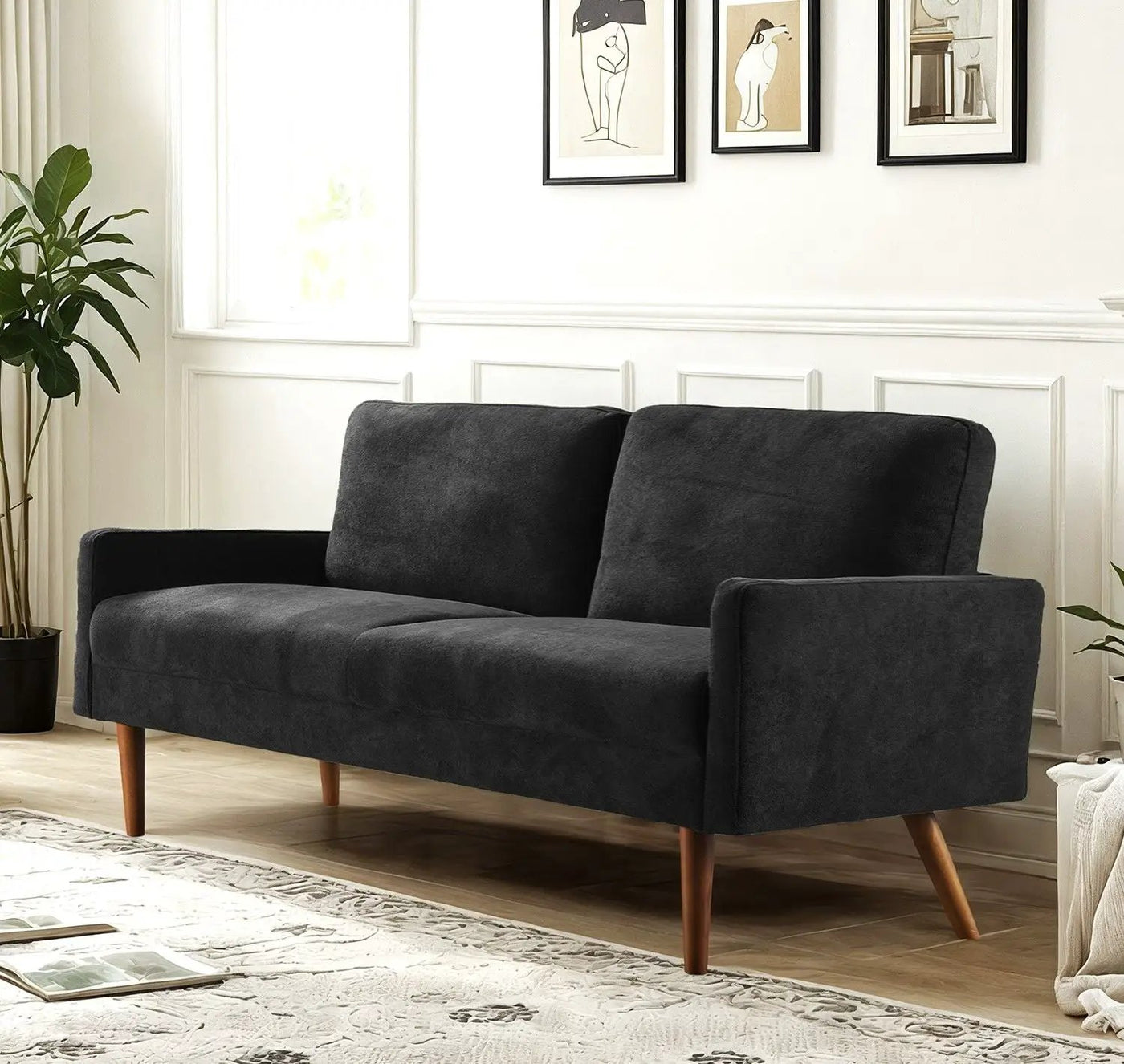 Sofa, European Style With Sleek Design, Modern & Vintage Flair, Upholstered 3 Seater Couch by Unique Piece Furniture