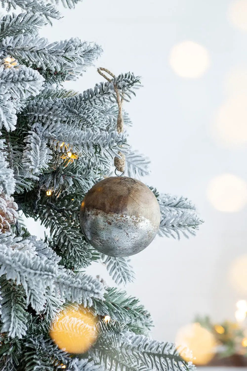 Christmas Ball Ornaments, Wood Decorative Hanging Ball Christmas Tree Ornaments For Holiday Party Decorations by HouseOfZazla