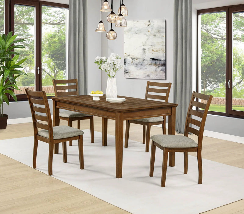 Atwood 5-piece Rectangular Wood Dining Set Warm Brown by Unique Piece Furniture