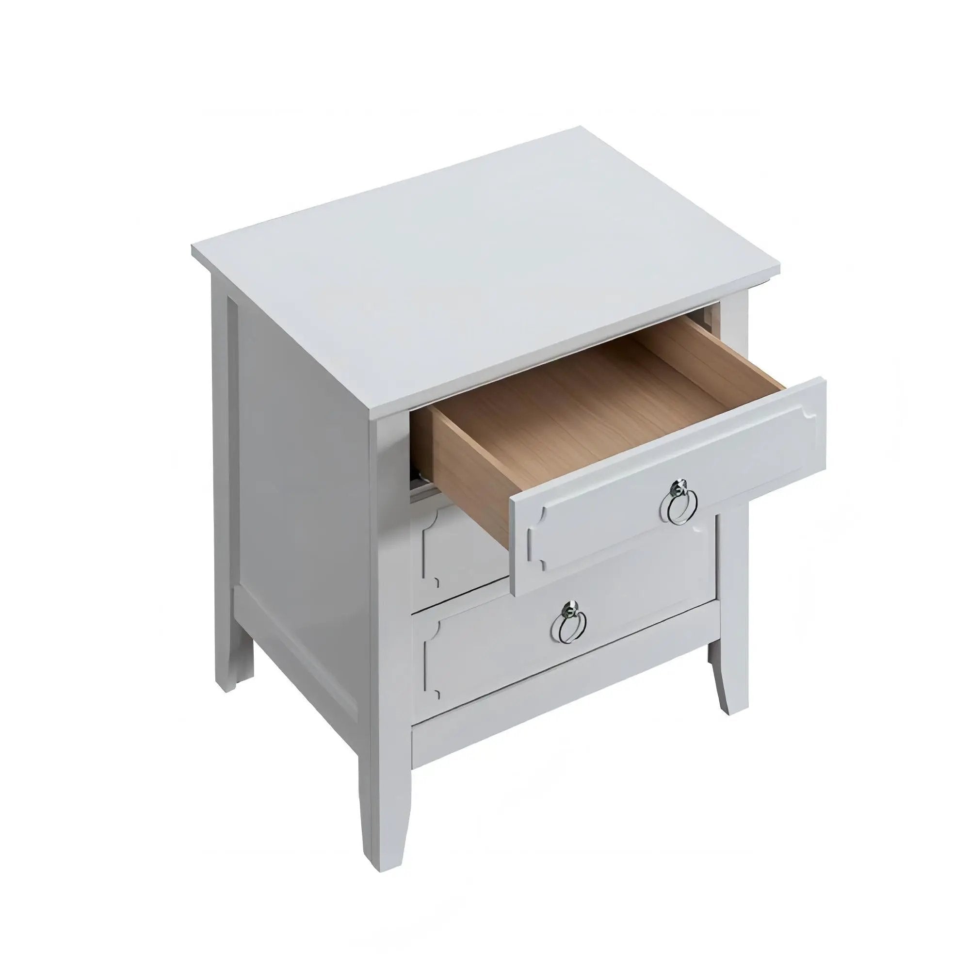 Hammond - 3 Drawer Nightstand - White by HouseOfZazla