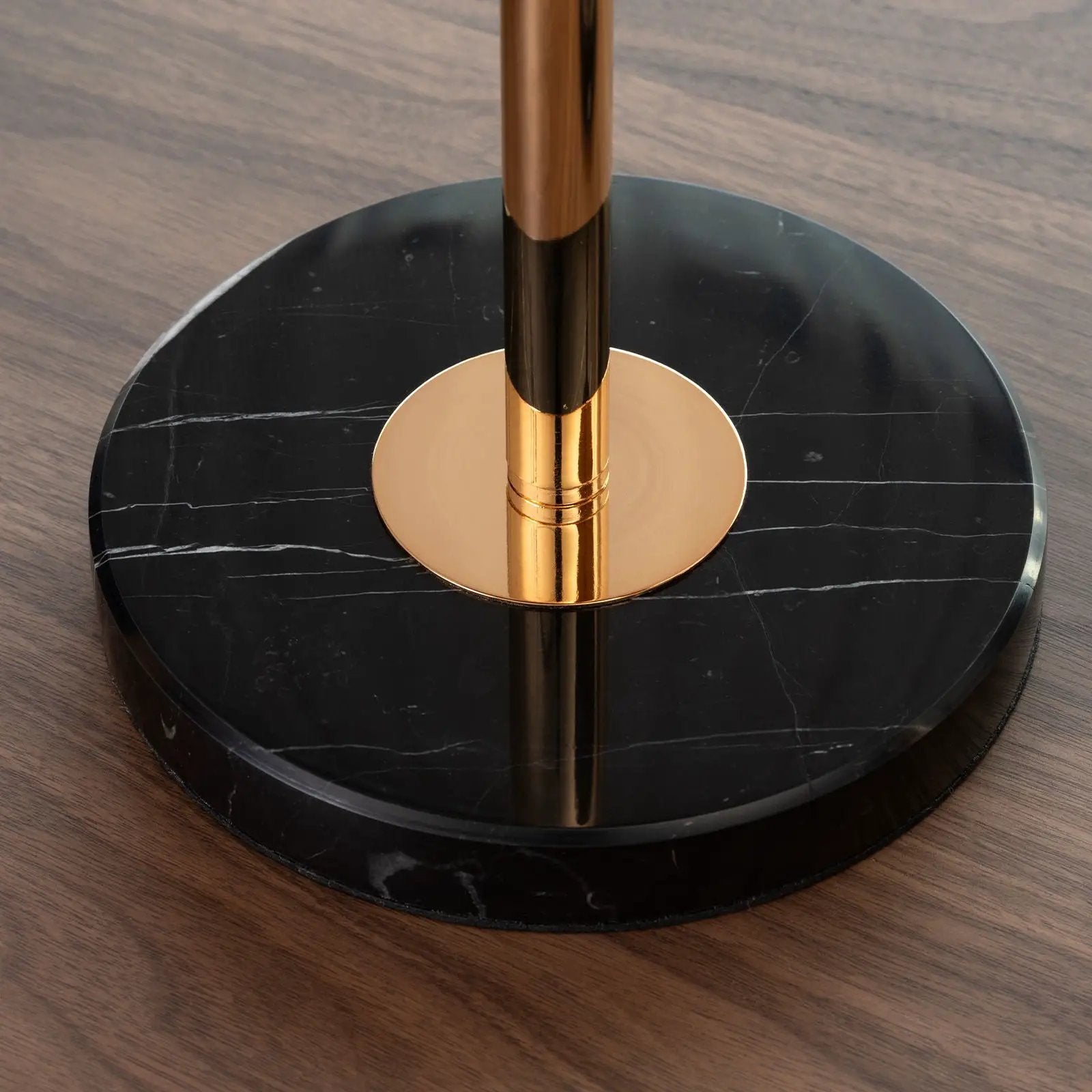 Adjustable Pedestal Side Table For Living Room - Gold / Black by HouseOfZazla