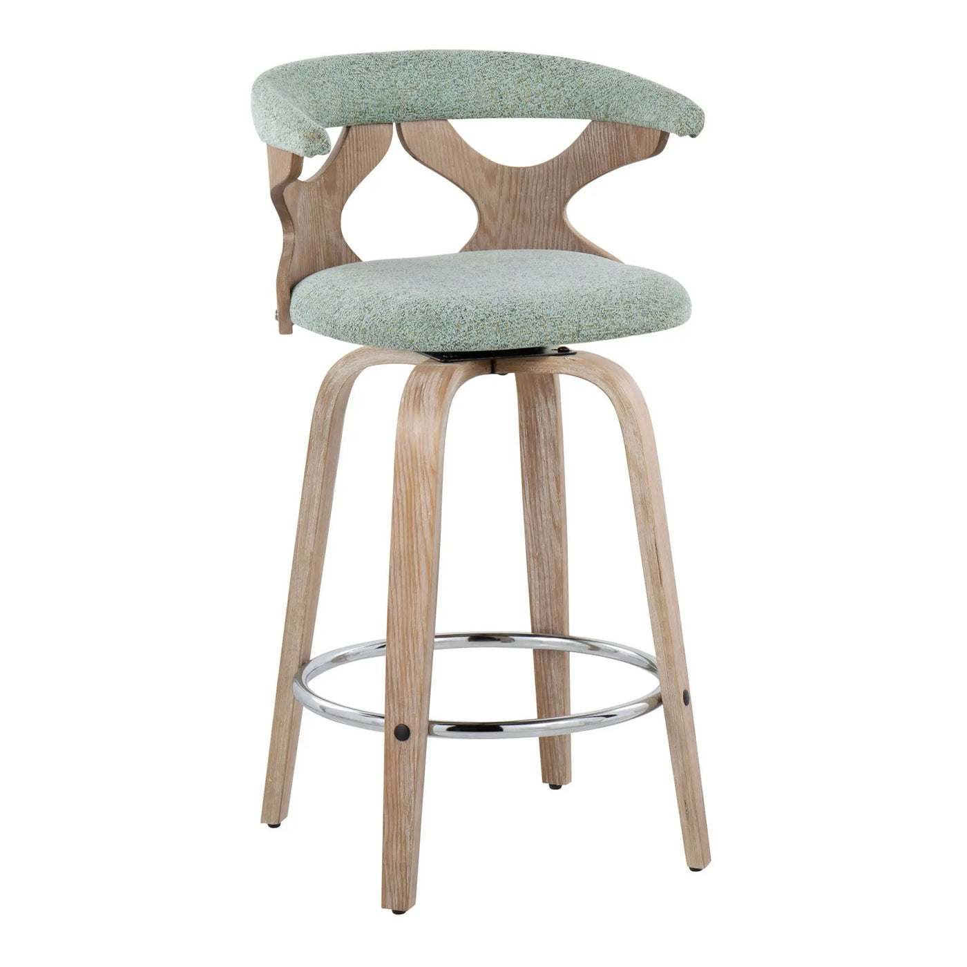 Gardenia - Mid Century Modern Fixed Height Counter Stool With Swivel (Set of 2) by HouseOfZazla