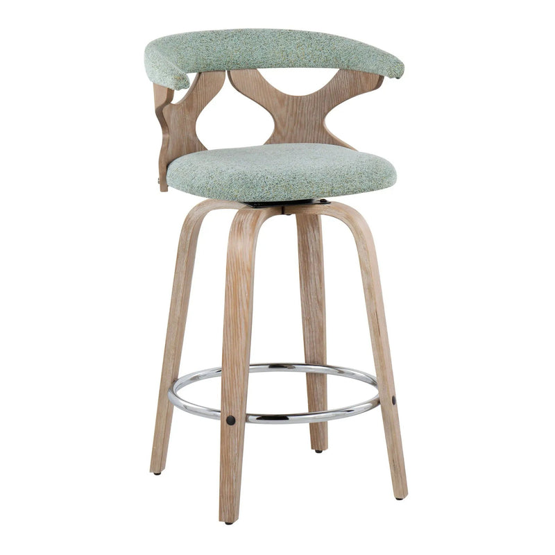 Gardenia - Mid Century Modern Fixed Height Counter Stool With Swivel (Set of 2) by HouseOfZazla