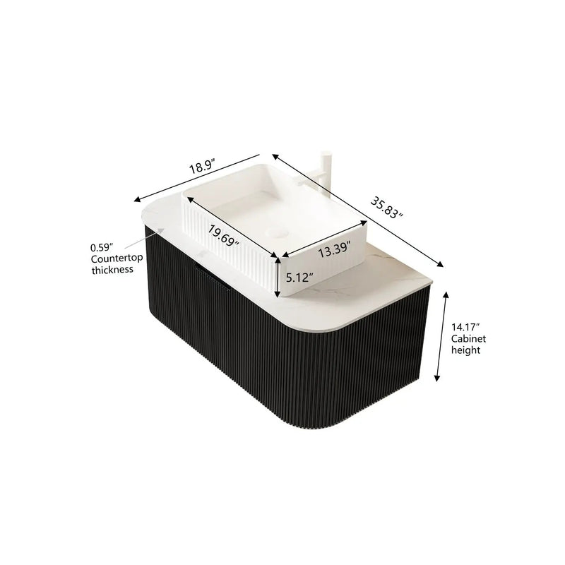 DINA 36" Bathroom Vanity with Sink by HouseOfZazla