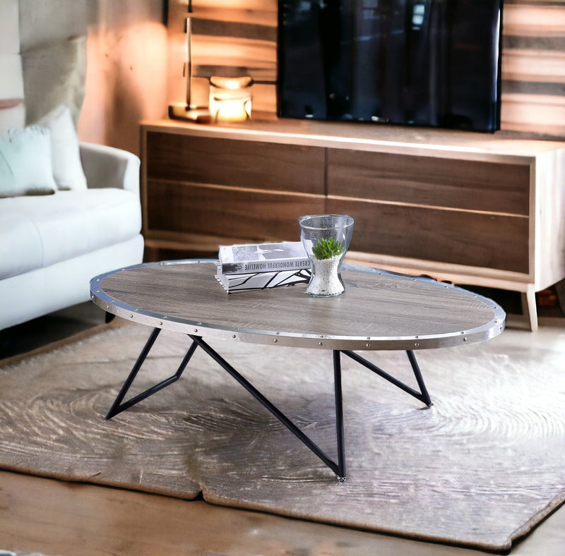 Allis Weathered Oval Coffee Table by HouseOfZazla