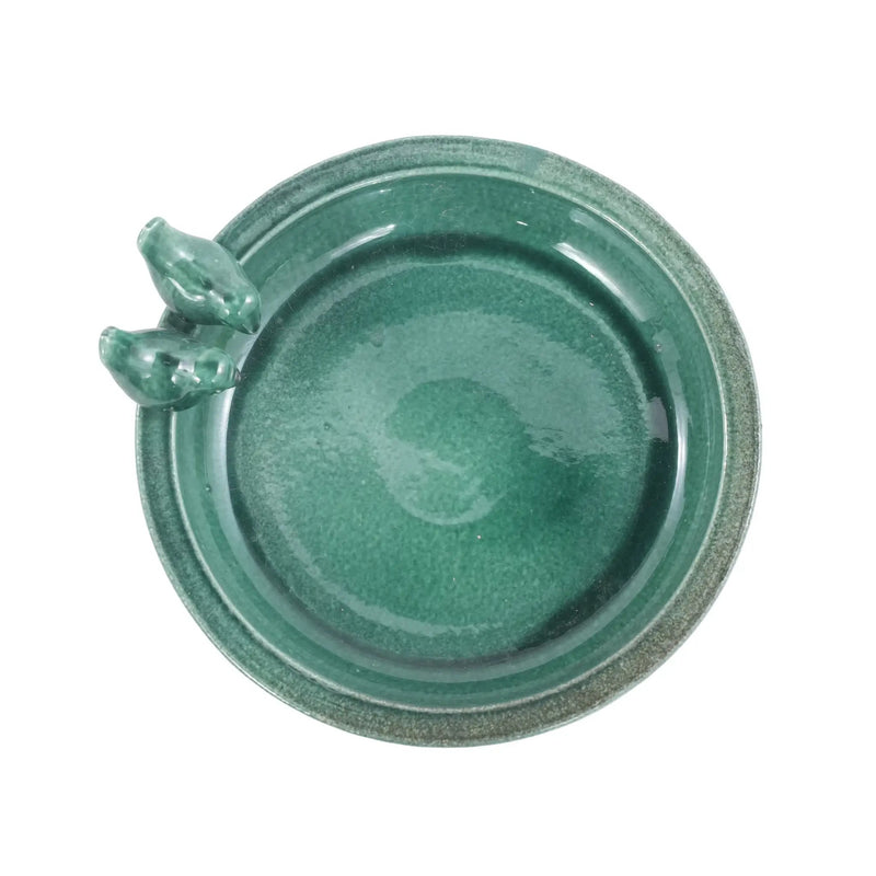 Handmade Ceramic Bird Bath, 11.8 Inch Forest by HouseOfZazla