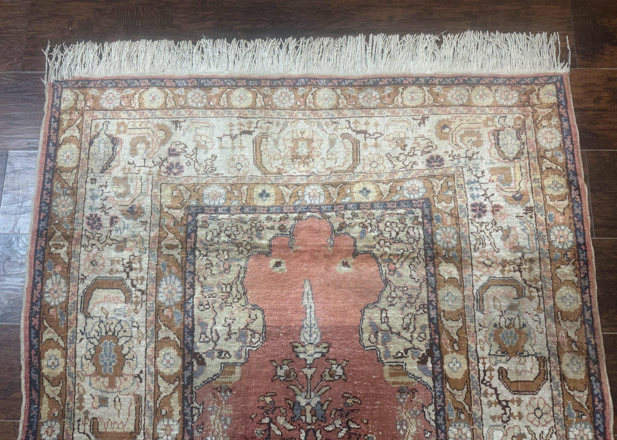 Silk Turkish Kayseri Rug 4x6, Haji Jalili Design, Vintage Rug by Jewel Rugs
