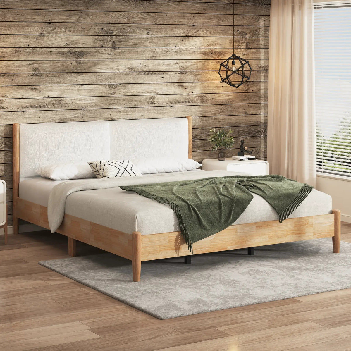 King Natural Wood Bed Frame, photo 2 of 10