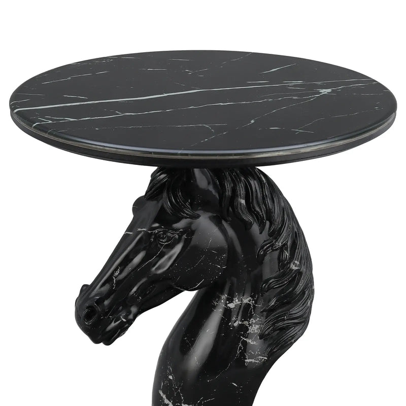 Horse Head Accent Table Animal Statue End Table by HouseOfZazla