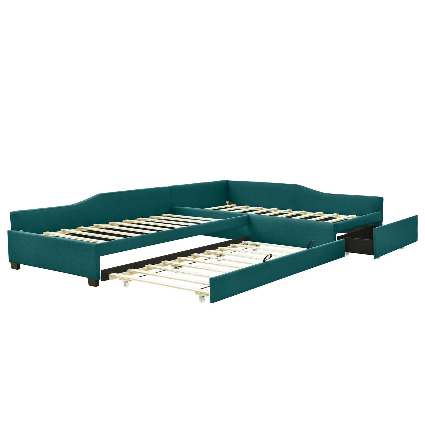 Upholstered Double Daybed With Trundle And Drawer by Unique Piece Furniture
