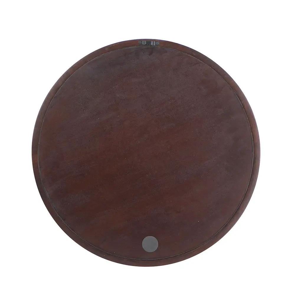 Circle Wall Mirror With Wooden Frame for Living Room by HouseOfZazla
