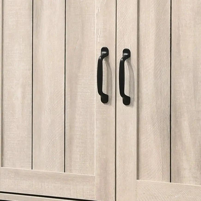 Corby - Oak Finish 3 - Door Shoe Cabinet - Dusty Gray by HouseOfZazla