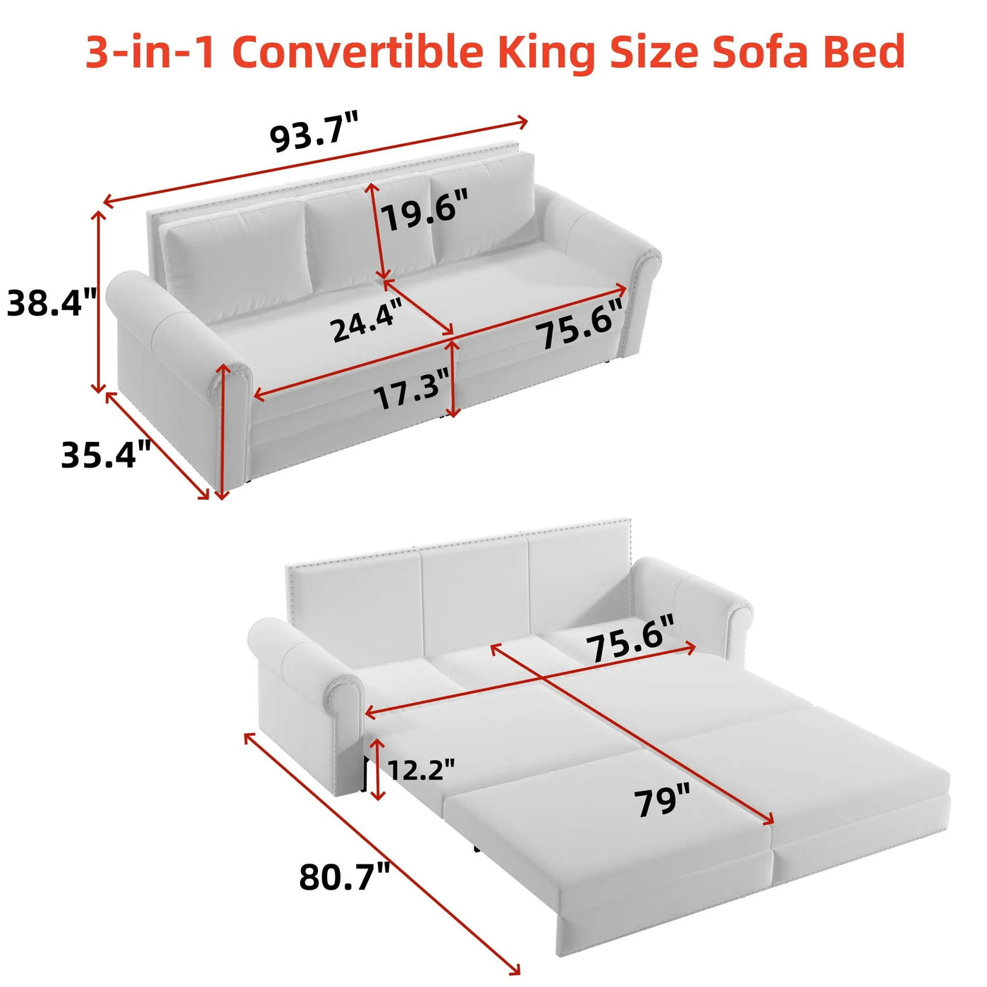 Chesterfield Sofa & Pull Out Bed by HouseOfZazla