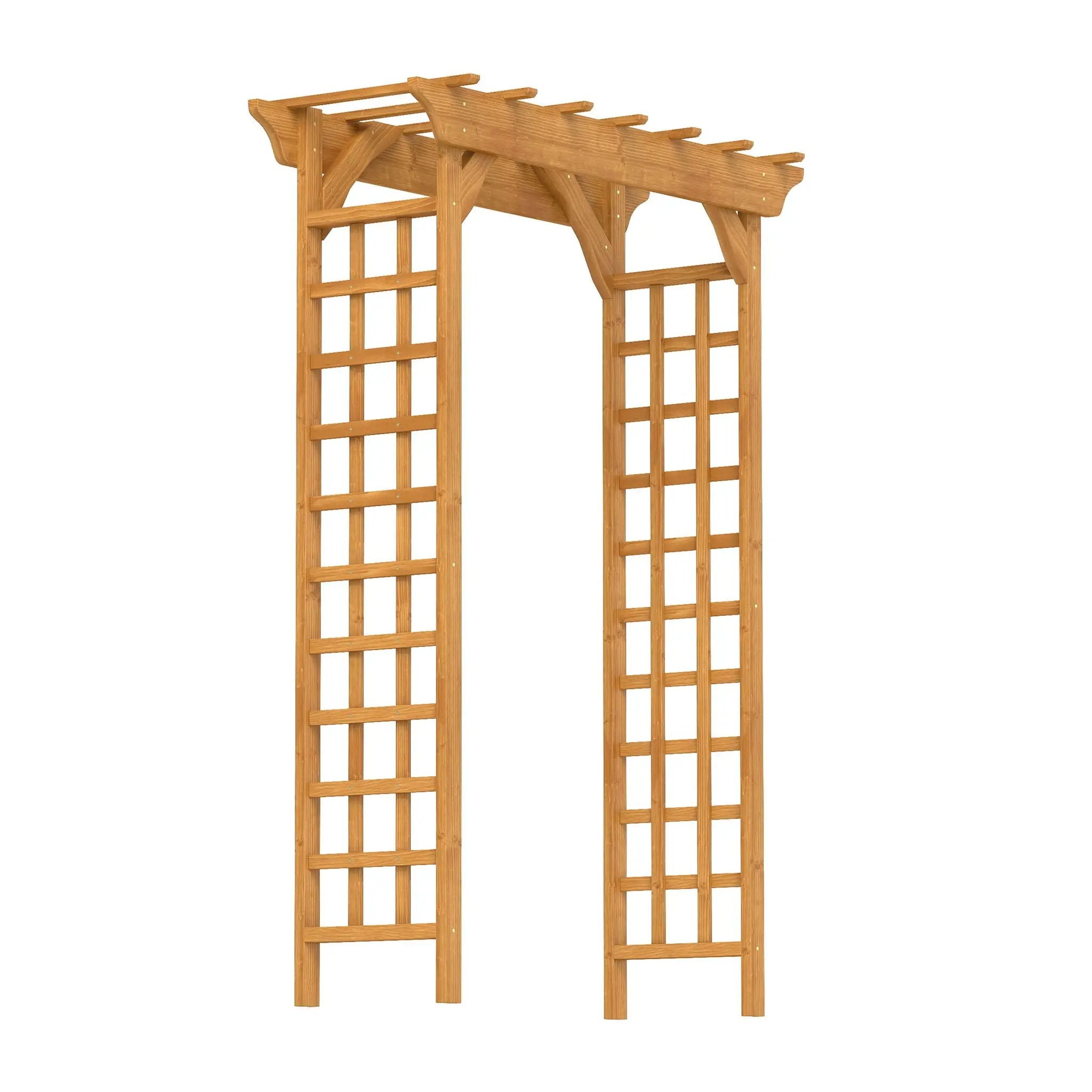 Arbor, Wedding Arch For Ceremony, Trellis For Plant Climbing, Christmas Decor Pergola For Garden Backyard - Yellow by Unique Piece Furniture