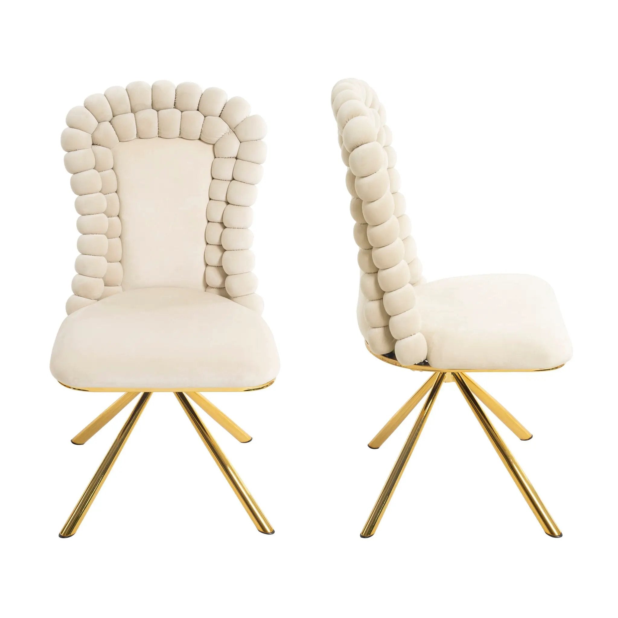 Upholstered Swivel Dining Chairs (Set of 2) by Unique Piece Furniture