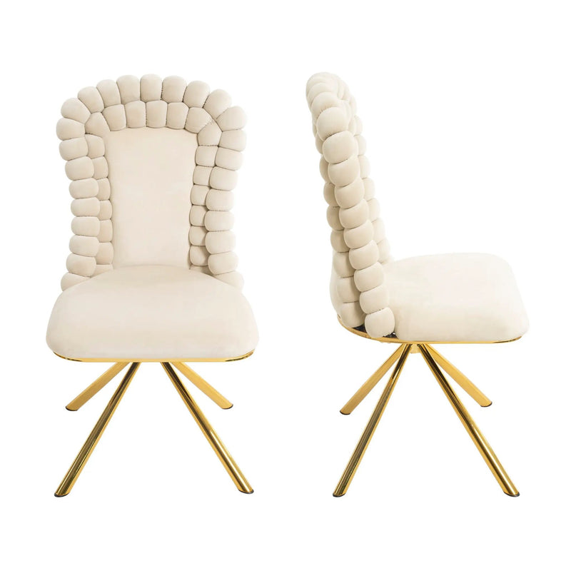 Upholstered Swivel Dining Chairs (Set of 2) by Unique Piece Furniture